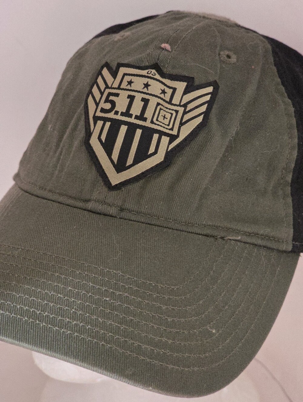 5.11 Tactical Cap Hat 2017 One Size Adjustable Green Black Logo Patch Cap